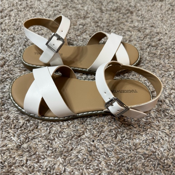 White Strappy Sandals for little girls (Tucker + Tate) - Picture 5 of 8